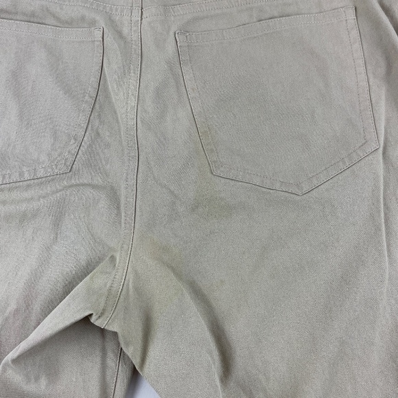 Banana Republic Stretch Pants Womens 8 Khaki Flat Front - Picture 10 of 11